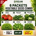 Dream Garden 6 Packets Vegetables Seeds Combo
