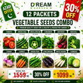 Dream Garden 12 Packets Vegetables Seeds Combo