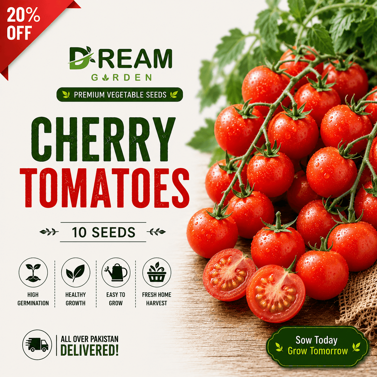Cherry Tomatoes (چیری ٹماٹر) 10 Seeds