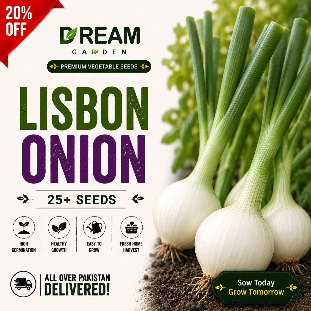 Lisbon Onion 25+ Seeds