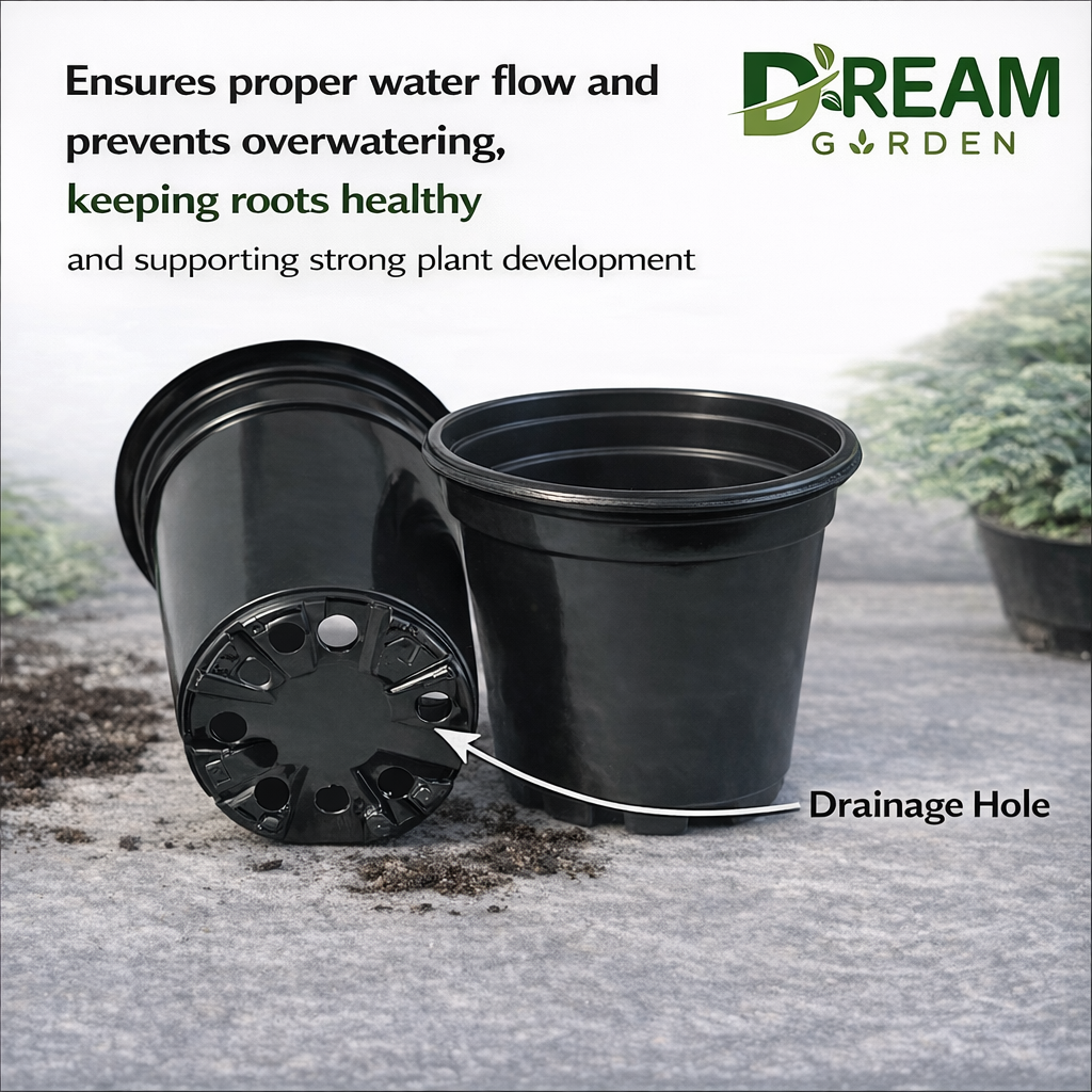 Black Gardening Pots 4 Inch – Pack of 12
