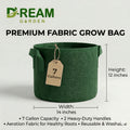 Dream Garden Premium Fabric Grow Bags- 7 Gallon