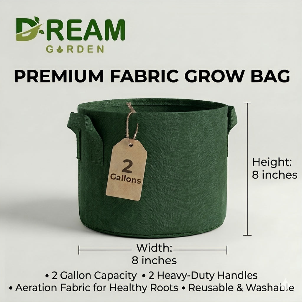 Dream Garden Premium Fabric Grow Bags-2 Gallon
